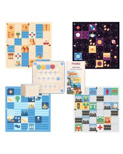 Primo Cubetto Coding Robot with 4 Adventure Maps and Logic Pack Bundle